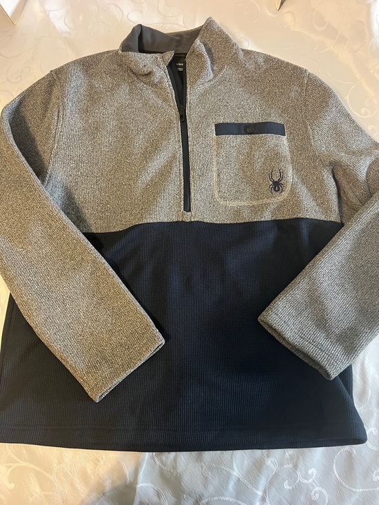 Spyder Other - Spyder Men’s Gray and BLUE Zip-Up Colorblock Pullover